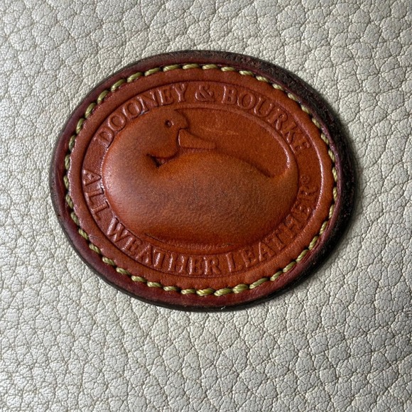 Vintage Dooney & Bourke AWL Pebble Leather Tote Bone Tan‎ Duck Bag - Picture 9 of 16